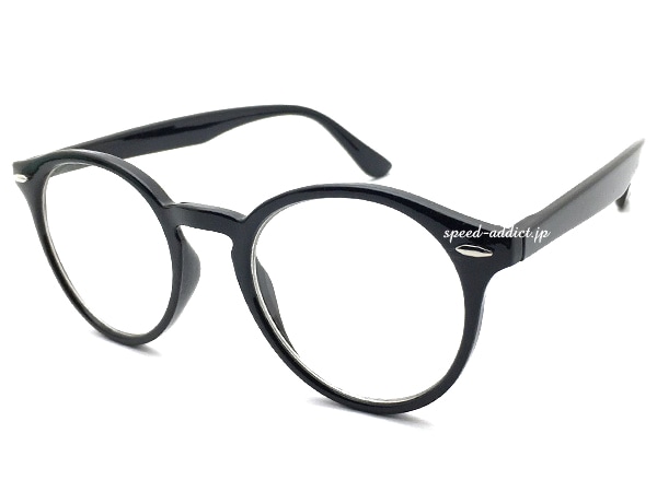 CLASSIC ROUND BOSTON SUNGLASS�ʥ��饷�å��饦��ɥܥ��ȥ󥵥󥰥饹��BLACK �� CLEAR