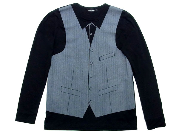 SALEۡ40%OFFۤޤ ٥ L/S T-shirt٤ȥץ륤trompe-l'oei˥٥ȥ󥰥꡼TġBLACK STRIPES  GRAY