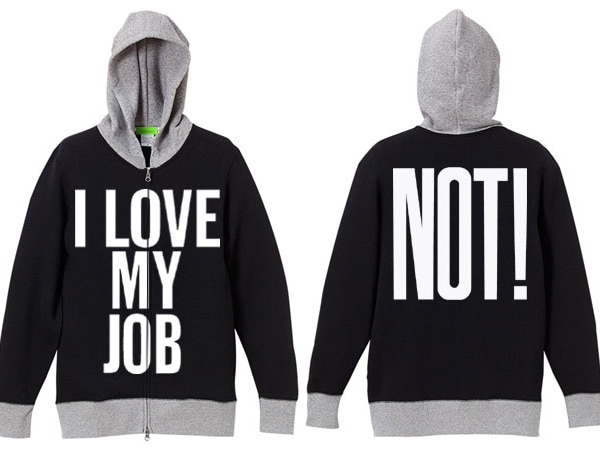 I LOVE MY JOBNOT!2TONE PARKAI LOVE MY JOBNOT!˥ġȡѡBLACK  GRAY