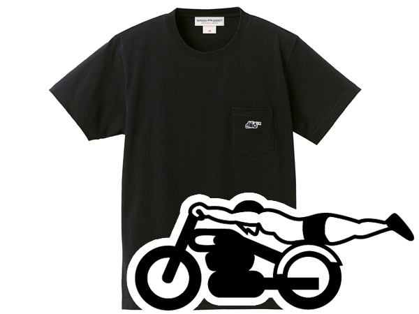 SUPER HEAVY WEIGHT ���ԡ��ɥ��ǥ����� POCKET T-shirt�ʥ����ѡ��إ�������������SPEED ADDICT�ݥ��å�T����ġ�BLACK