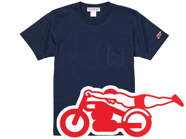 SUPER HEAVY WEIGHT µ���ԡ��ɥ��ǥ����� POCKET T-shirt�ʥ����ѡ��إ�������������µSPEED ADDICT�ݥ��å�T����ġ�NAVY