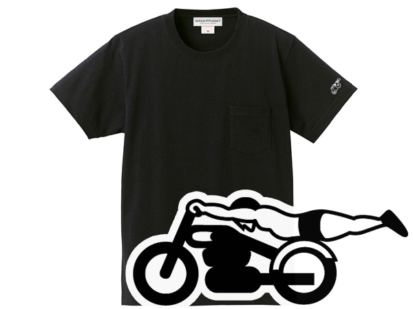 SUPER HEAVY WEIGHT µԡɥǥ POCKET T-shirtʥѡإµSPEED ADDICTݥåTġBLACK
