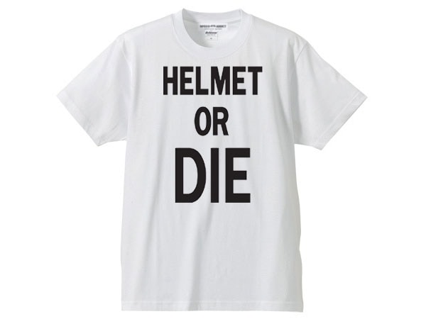 HELMET OR DIE T-shirt�ʥإ��å�or����T����ġ�WHITE