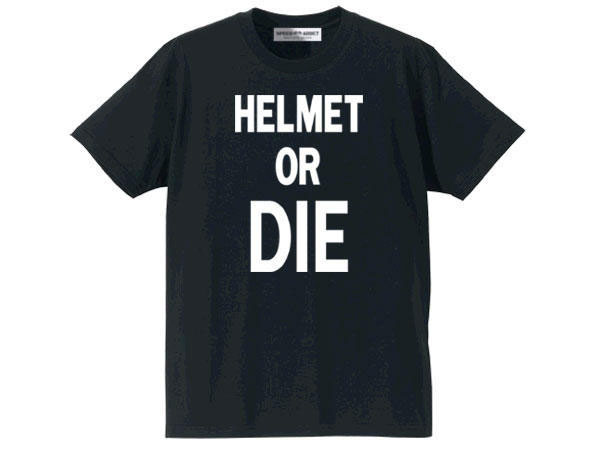 HELMET OR DIE T-shirt�ʥإ��å�or����T����ġ�BLACK