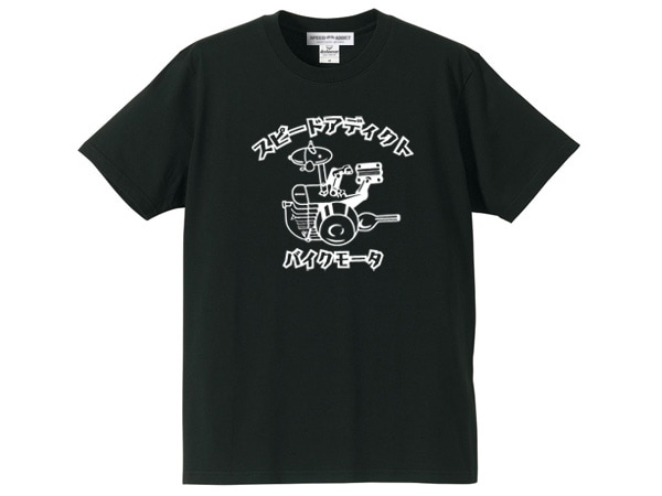 �Х����⡼�� T-shirt��BIKE MOTOR T����ġ�BLACK