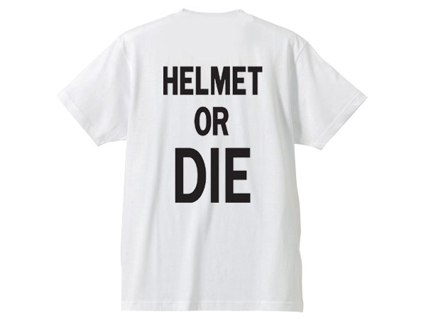 HELMET OR DIE POCKET T-shirt BACK PRINT�ʥإ��å�or�����ݥ��å�T����ĥХå��ץ��ȡ�WHITE