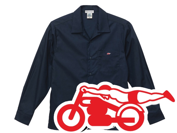 OPEN COLLAR WORK SHIRT ���ԡ��ɥ��ǥ����ȡʥ����ץ󥫥顼��������SPEED ADDICT��NAVY