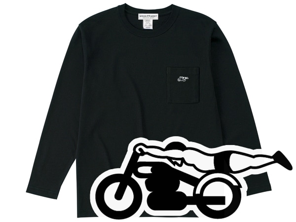 ���ԡ��ɥ��ǥ����� POCKET L/S T-shirt��SPEED ADDICT�ݥ��åȥ��󥰥��꡼��T����ġ�BLACK