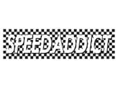 SPEED ADDICT CHECKER BOX LOGO L/S T-shirt�ʥ��ԡ��ɥ��ǥ����ȥܥå����������󥰥��꡼��T����ġ�WHITE