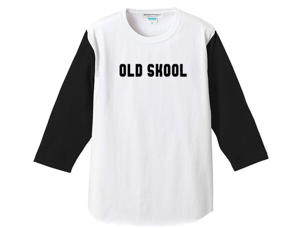 OLD SKOOL ץ 3/4 Sleeves T-shirtʥɥץ3/4꡼TġWHITE  BLACK
