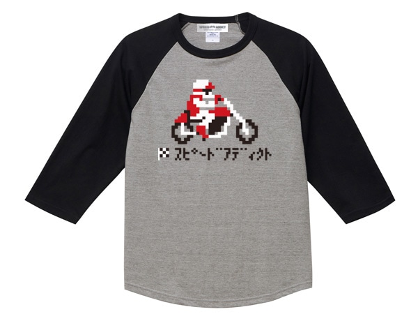 8bit �⡼������������ Raglan 3/4 Sleeves T-shirt��8�ӥå�MOTORCYCLE�饰���3/4���꡼��T����ġ�