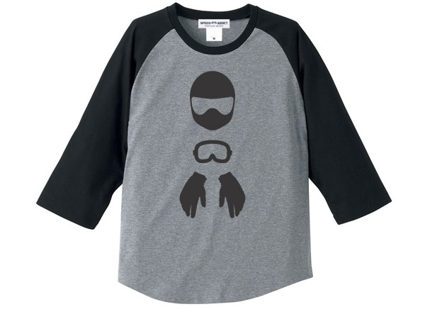 VMX ���륨�å� Raglan 3/4 Sleeves T-shirt�ʥӥ�ơ�����ȥ��������륨�åȥ饰���3/4���꡼��T����ġ�GRAY �� BLACK