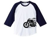 ���ԡ��ɥ��ǥ����� �����ɥץ��� Raglan 3/4 Sleeves T-shirt��SPEED ADDICT�����ɥץ���3/4���꡼��T����ġ�WHITE �� NAVY
