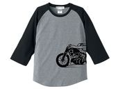 ���ԡ��ɥ��ǥ����� �����ɥץ��� Raglan 3/4 Sleeves T-shirt��SPEED ADDICT�����ɥץ���3/4���꡼��T����ġ�GRAY �� BLACK