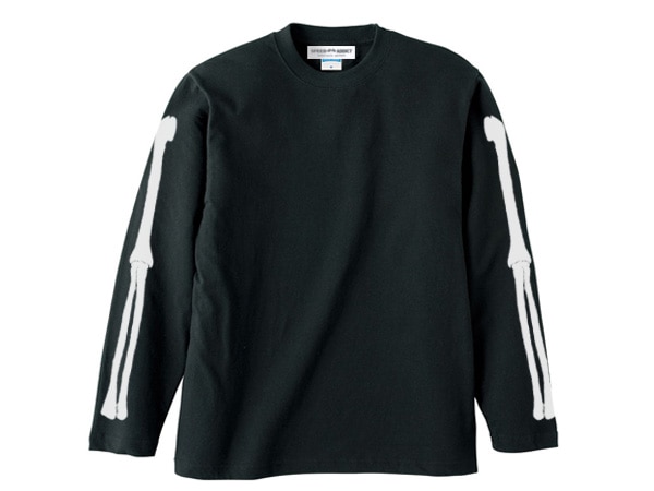 BONE L/S T-shirt�ʥܡ�����󥰥��꡼��T����ġ�BLACK