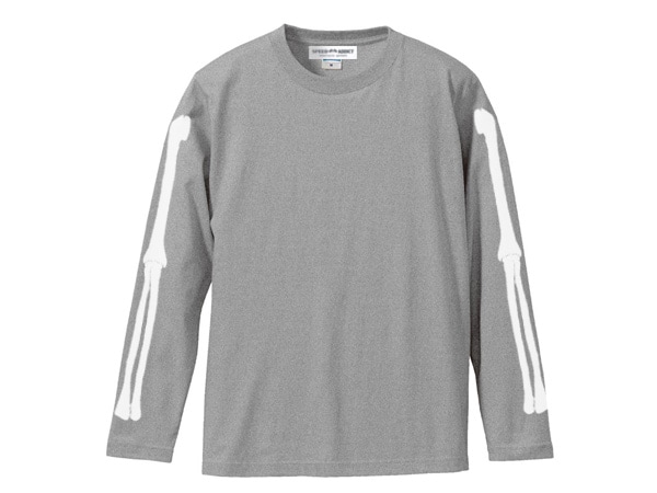 BONE L/S T-shirt（ボーンロングスリーブTシャツ）GRAY | SPEED ADDICT
