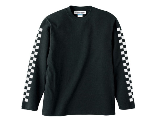 µCHECKER L/S T-shirt��µ�����å������󥰥��꡼��T����ġ�BLACK