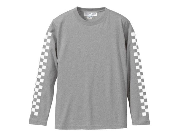 µCHECKER L/S T-shirt��µ�����å������󥰥��꡼��T����ġ�GRAY