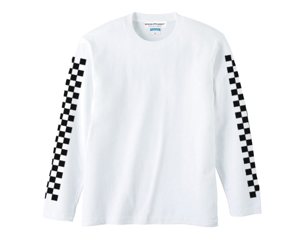 µCHECKER L/S T-shirt��µ�����å������󥰥��꡼��T����ġ�WHITE