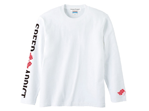 µSPEED ADDICT L/S T-shirt��µ���ԡ��ɥ��ǥ����ȥ��󥰥��꡼��T����ġ�WHITE