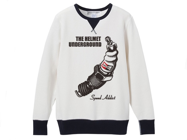 THE HELMET UNDERGROUND VINTAGE SWEAT�ʥإ��åȥ���������饦��ɥӥ�ơ����������åȡ�WHITE