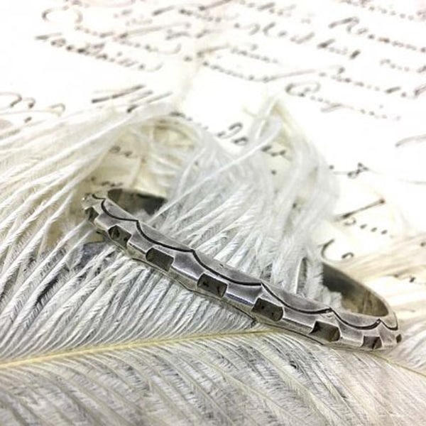 Navajo Stamped Triangle Wire Bracelet�ʥʥХ� ������� �ȥ饤���󥰥� �磻�䡼 �Х󥰥��