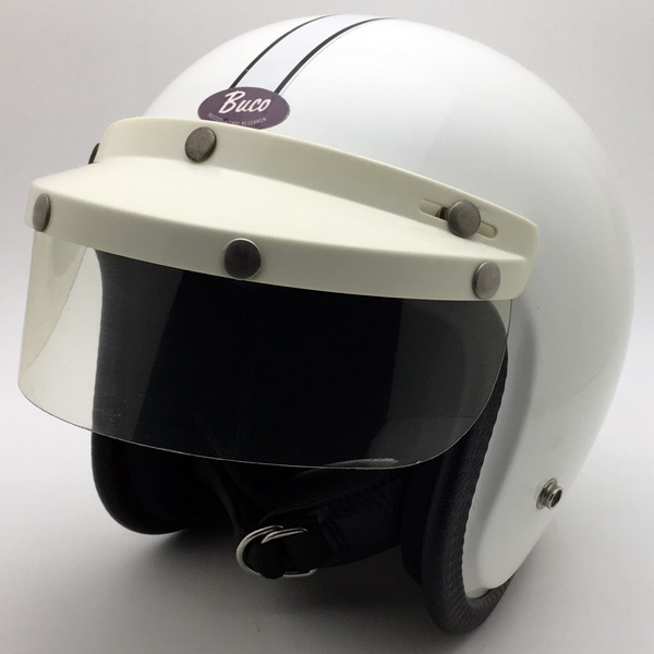Dead Stock 新品 箱 シールドバイザー付 BUCO INTERNATIONAL WHITE