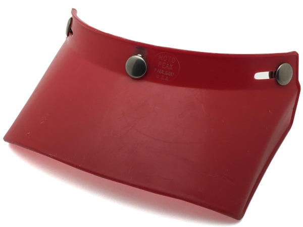 70's USA�� VINTAGE PAULSON MOTO PEAK VISOR 3snap��70s�ӥ�ơ����ݡ��륽���ȥԡ����Х�����3���ʥåס�RED