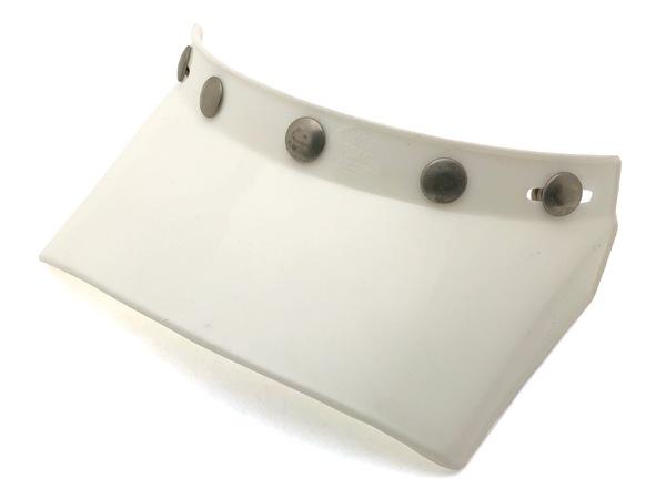 70's USA�� VINTAGE PAULSON MOTO PEAK VISOR 5snap��70s�ӥ�ơ����ݡ��륽���ȥԡ����Х�����5���ʥåס�WHITE