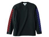 µCHECKER L/S T-shirt��µ�����å������󥰥��꡼��T����ġ�BLACK �� RED �� BLUE