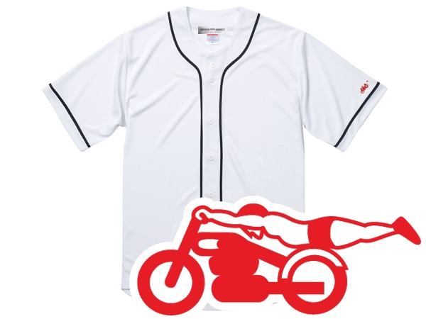 µ���ԡ��ɥ��ǥ����� BASEBALL SHIRT��µSPEED ADDICT�١����ܡ��륷��ġ�WHITE
