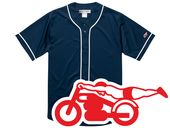 µ���ԡ��ɥ��ǥ����� BASEBALL SHIRT��µSPEED ADDICT�١����ܡ��륷��ġ�NAVY