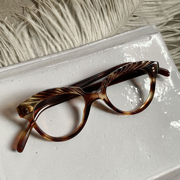50's FRANCE Fox Frame�ʥե��å��� �ᥬ�ͥե졼���Tortoise