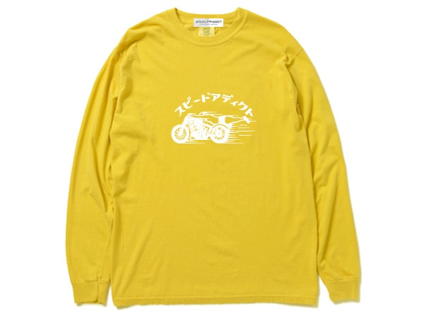 GARMENT DYED ���ԡ��ɥ��ǥ����� L/S T-shirt��SPEED ADDICT���󥰥��꡼��T����ġ�MUSTARD
