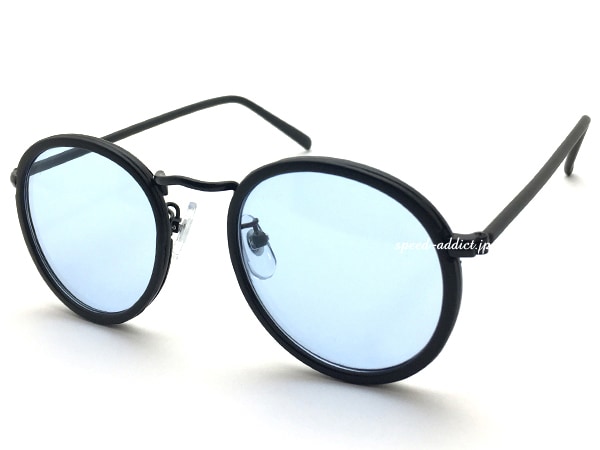 CLASSIC ROUND SUNGLASS�ʥ��饷�å��饦��ɥ��󥰥饹�˱�ä�BLACK �� LIGHT BLUE 