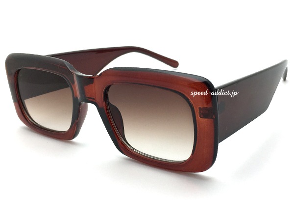 CHICANO SQUARE SUNGLASS�ʥ������Υ����������󥰥饹��BROWN �� BROWN HALF