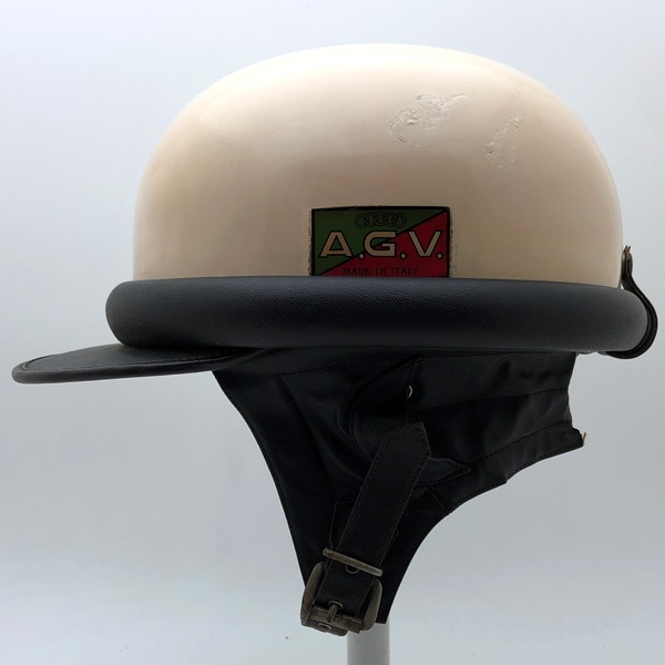 50's A.G.V. HALF HELMET WHITE 53cm