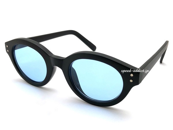 ���� BOSTON SUNGLASS�ʶ����ܥ��ȥ󥵥󥰥饹�˱�ä�BLACK �� LIGHT BLUE