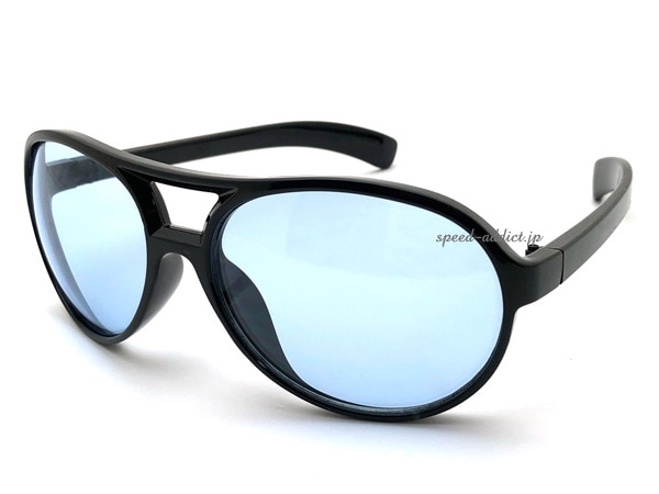 ����ե졼�� SEMI AUTO TEARDROP SUNGLASS�ʥ���ե졼�ॻ�ߥ����ȥƥ����ɥ��åץ��󥰥饹��BLACK �� LIGHT BLUE