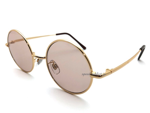 �ݴ�� SUNGLASS for JAPANESE��ROUND�饦��ɥ��󥰥饹for����ѥˡ�����GOLD �� LIGHT BROWN