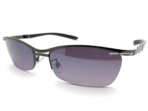 METAL HALF RIM SUNGLASS�ʥ᥿��ϡ��ե�ॵ�󥰥饹��GUNMETAL �� SMOKE