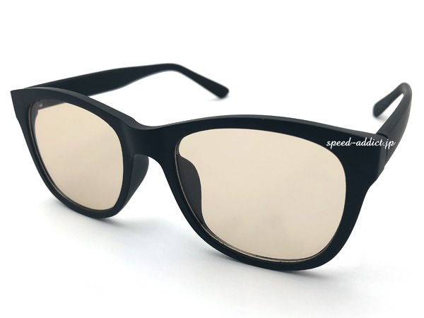 WELLINGTON RUBBER FRAME SUNGLASS�ʥ������ȥ��С��ե졼�ॵ�󥰥饹�˱�ä�BLACK �� LIGHT BROWN