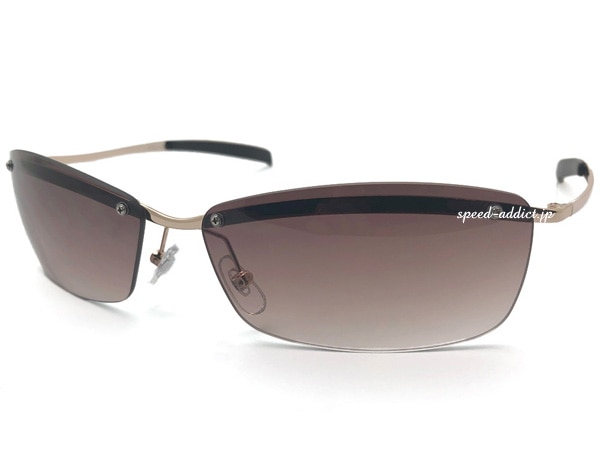 BACK RIM METAL BROW SUNGLASS�ʥХå����᥿��֥������󥰥饹��GOLD �� BROWN HALF MIRROR 