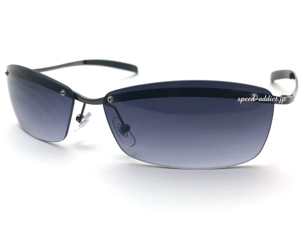 BACK RIM METAL BROW SUNGLASS�ʥХå����᥿��֥������󥰥饹��BLACK �� SMOKE HALF MIRROR