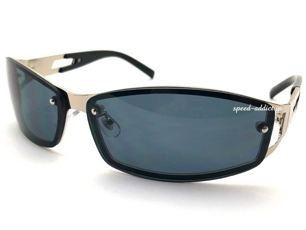 BACK RIM METAL NARROW SUNGLASS�ʥХå����᥿��ʥ������󥰥饹��SILVER �� SMOKE
