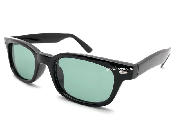 CLASSIC SQUARE NARROW WELLINGTON SUNGLASS�ʥ��饷�å����������ʥ����������ȥ󥵥󥰥饹��BLACK �� LIGHT GREEN
