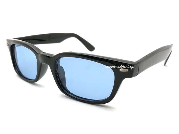 CLASSIC SQUARE NARROW WELLINGTON SUNGLASS�ʥ��饷�å����������ʥ����������ȥ󥵥󥰥饹��BLACK �� LIGHT BLUE
