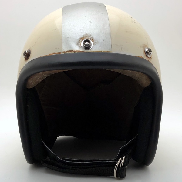 60's A.G.V. BONNEVILLE GLADIATOR B4 WHITE �� SILVER 57cm