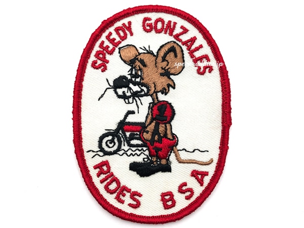 60's VINTAGE SPEEDY GONZALES RIDES BSA WAPPEN��60s�ӥ�ơ�����åڥ��