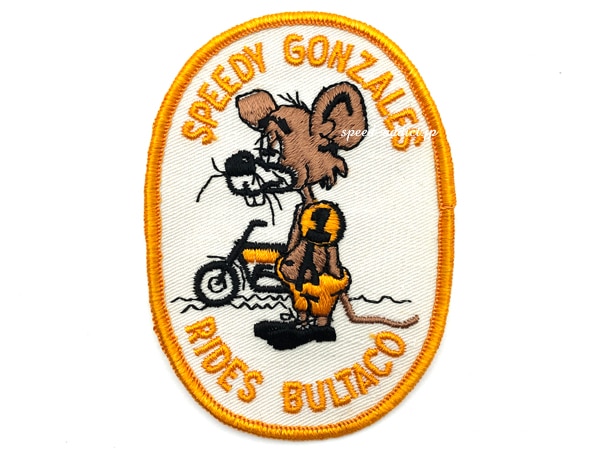 60's VINTAGE SPEEDY GONZALES RIDES BULTACO WAPPEN��60s�ӥ�ơ�����åڥ��